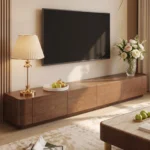 Aiva 4 Drawers TV Unit in warm walnut brown by Marina Living UAE