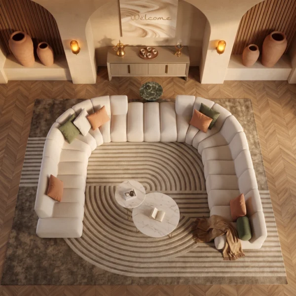 Al Rayan Majlis Curved Sofa Al Rayan Majlis Curved Sofa by Marina Living in Dubai UAE