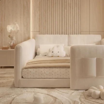 Upholstered Kids Bed with Sides Dubai