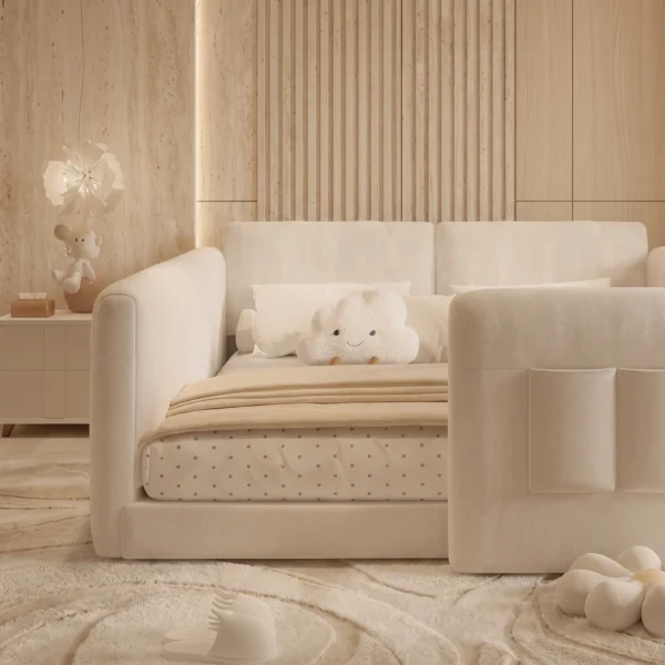 Upholstered Kids Bed with Sides Dubai
