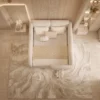 Off-White Upholstered Bed UAE