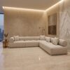 Aria-L-shaped-modular-sofa Aria L-Shaped Five-Seater Modular Sofa in beige bouclé by Marina Living UAE