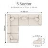 Aria-L-shaped-modular-sofa Aria L-Shaped Five-Seater Modular Sofa in beige bouclé by Marina Living UAE