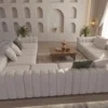 Aura U-Shaped Modular Majlis Sofa Set BY Marina Living UAE (2) Ivory Boucle U-Shaped Sofa Dubai