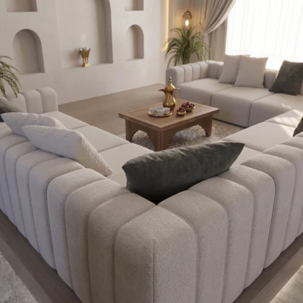 Aura U-Shaped Modular Majlis Sofa Set BY Marina Living UAE (4) U-Shaped Sectional Couch Dubai