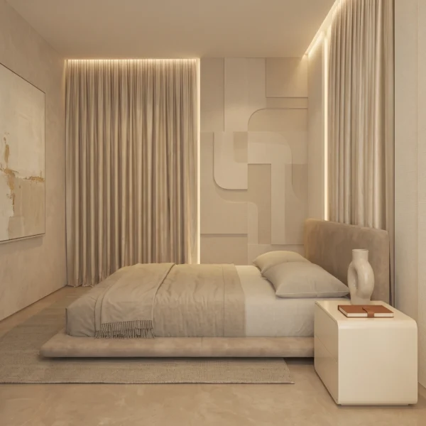 Aurelio Low-Profile Platform Bed in Dubai UAE (4) King Size Platform Bed UAE