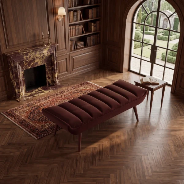 Aurelio Ribbed Accent Bench Dubai UAE (3) End of Bed Bench Dubai