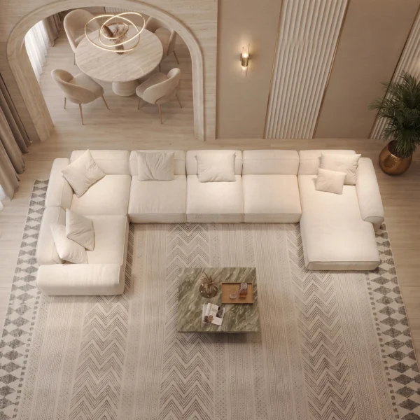 Aurevia Grand U-Shaped Sectional Sofa by Marina Living In Dubai UAE (1) Aurevia Grand U-Shaped Sectional Sofa Dubai UAE