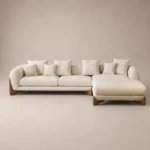 Avel L-Shape Sofa in beige linen by Marina Living UAE