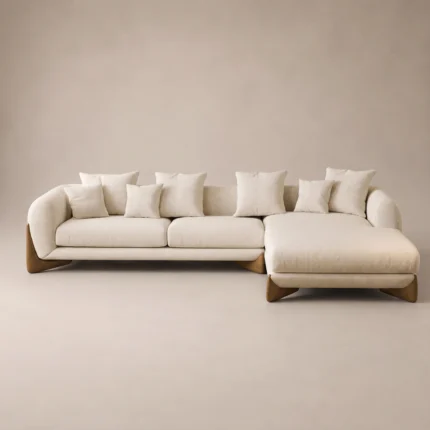Avel L-Shape Sofa in beige linen by Marina Living UAE
