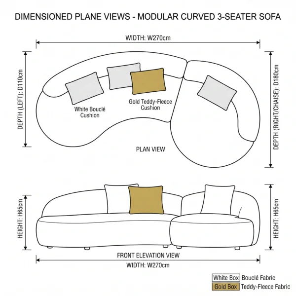 Aven-Arc-Sofa Aven Arc Sofa in beige bouclé by Marina Living UAE