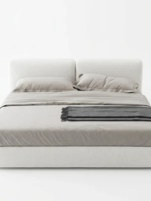 Bvella-Linen-Modern-Bed Bvella Linen Modern Bed in beige by Marina Living Dubai UAE