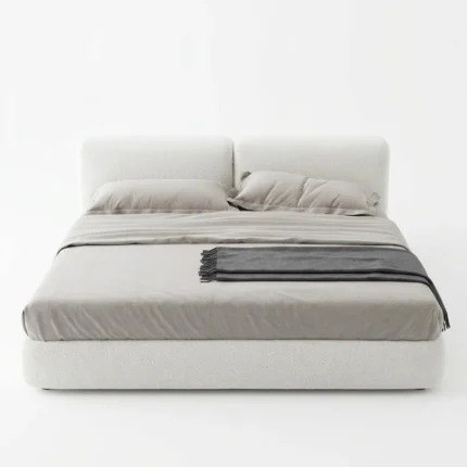 Bvella Linen Modern Bed in beige by Marina Living Dubai UAE