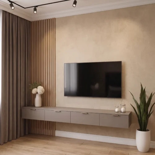 Capital Signature Fluted TV Wall Unit Dubai UAE (2) Walnut Fluted TV Panel Abu Dhabi