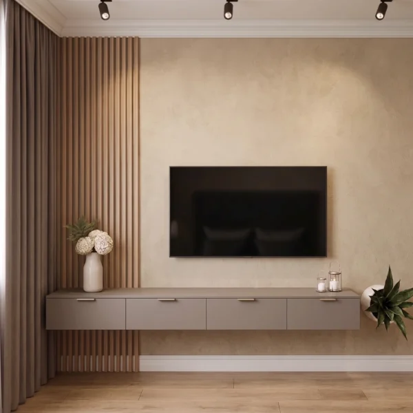 Capital Signature Fluted TV Wall Unit Dubai UAE (3) Contemporary Living Room TV Unit Dubai