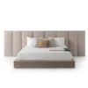Capri-Fleece-Bed Capri Fleece Bed in beige fleece fabric by Marina Living UAE