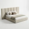 Capri-Fleece-Bed Capri Fleece Bed in beige fleece fabric by Marina Living UAE