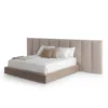 Capri-Fleece-Bed Capri Fleece Bed in beige fleece fabric by Marina Living UAE