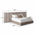 Capri Fleece King Size 180x200cm Bed – Beige