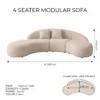 Casa-Curved-Sofa Casa Curved Sofa in beige bouclé by Marina Living UAE