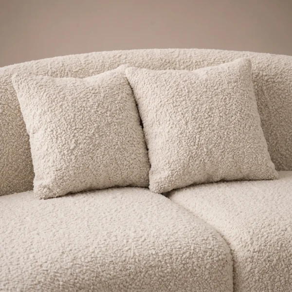 Casa-Curved-Sofa Casa Curved Sofa in beige bouclé by Marina Living UAE