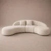 Casa-Curved-Sofa Casa Curved Sofa in beige bouclé by Marina Living UAE