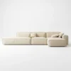 Cavalli-L-Shaped-Sofa Cavalli L-Shaped 3-Seater Sofa in beige linen by Marina Living UAE