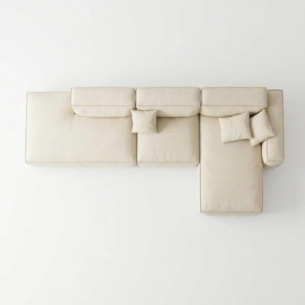Cavalli-L-Shaped-Sofa Cavalli L-Shaped 3-Seater Sofa in beige linen by Marina Living UAE