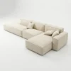 Cavalli-L-Shaped-Sofa Cavalli L-Shaped 3-Seater Sofa in beige linen by Marina Living UAE