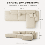 Cavalli L-Shaped Sofa – Beige