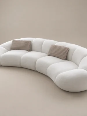 Cavora-Cloud-Straight-Sofa Cavora Cloud Straight Sofa in off-white bouclé by Marina Living UAE