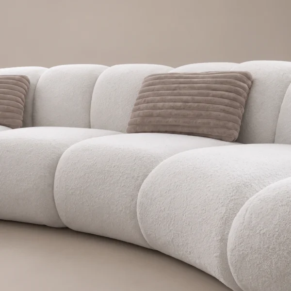 Cavora-Cloud-Straight-Sofa Cavora Cloud Straight Sofa in off-white bouclé by Marina Living UAE