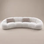 Cavora Cloud Straight Sofa in off-white bouclé by Marina Living UAE