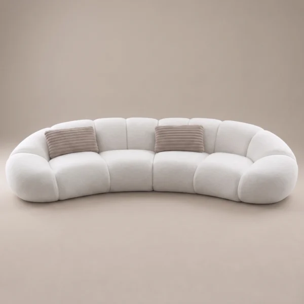 Cavora-Cloud-Straight-Sofa Cavora Cloud Straight Sofa in off-white bouclé by Marina Living UAE