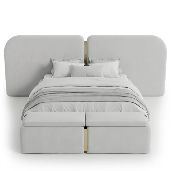 Como-Fleece-Bed Como Fleece Bed in light grey by Marina Living Dubai UAE