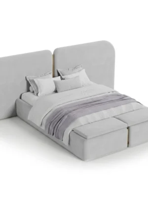 Como-Fleece-Bed Como Fleece Bed in light grey by Marina Living Dubai UAE