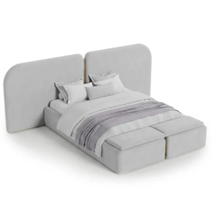 Como Fleece Bed in light grey by Marina Living Dubai UAE