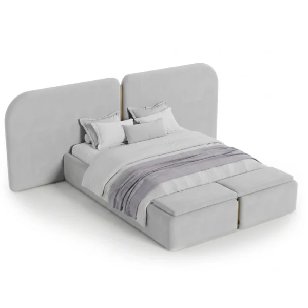 Como-Fleece-Bed Como Fleece Bed in light grey by Marina Living Dubai UAE