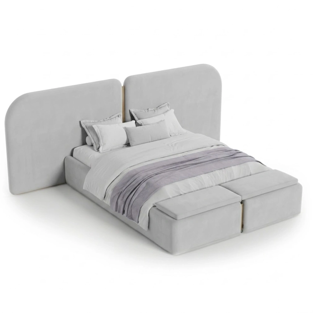 Como-Fleece-Bed Como Fleece Bed in light grey by Marina Living Dubai UAE