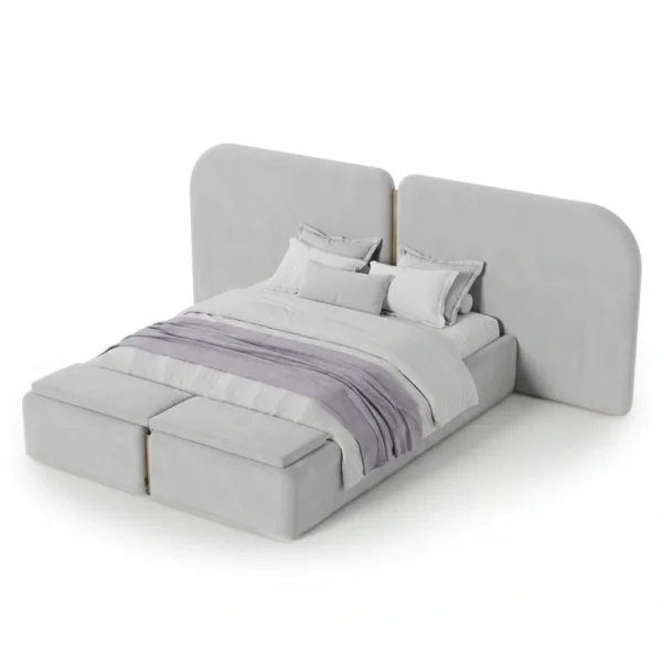 Como-Fleece-Bed Como Fleece Bed in light grey by Marina Living Dubai UAE