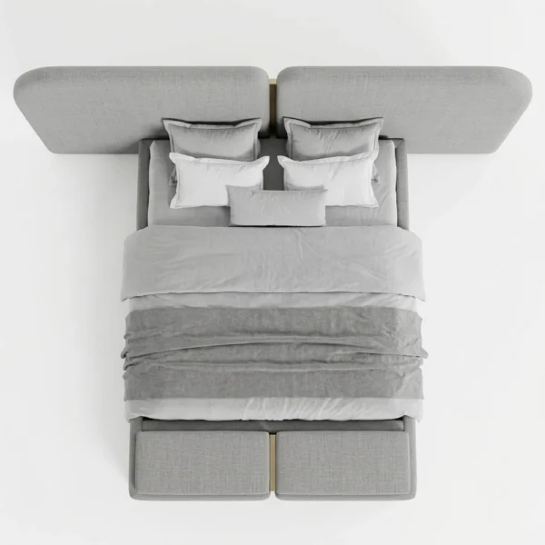 Como-Fleece-Bed Como Fleece Bed in light grey by Marina Living Dubai UAE