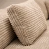 Cozy L-shaped sofa Cozy L-shaped sofa in beige plush corduroy by Marina Living UAE