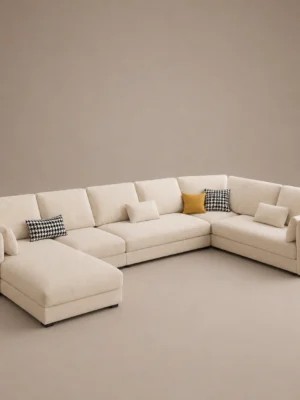 Crese-L-Shape-Sectional-Sofa Crese L-Shape Sectional Sofa in beige linen by Marina Living UAE