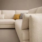 Crese L-Shape Sectional Sofa in beige linen by Marina Living UAE