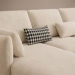 Crese L-Shape Sectional Sofa in beige linen by Marina Living UAE