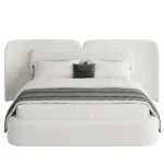 Diora Velvet Bed in beige by Marina Living Dubai UAE