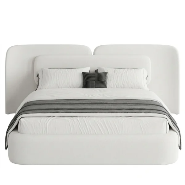 Diora-Velvet-Bed Diora Velvet Bed in beige by Marina Living Dubai UAE