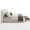 Diora-Velvet-Bed Diora Velvet Bed in beige by Marina Living Dubai UAE