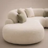 Duvel-Curved-Sofa Duvel Curved Sofa in beige bouclé by Marina Living UAE