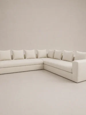 Eden-L-shaped-sofa Eden L-Shaped Four-Seater Sofa in beige soft-touch fabric by Marina Living UAE